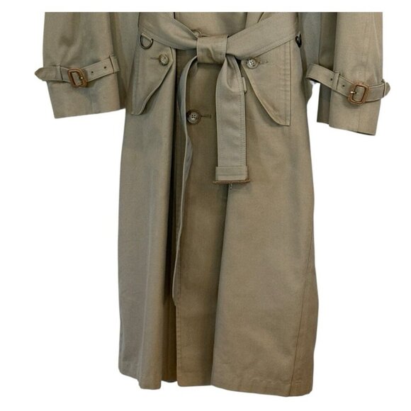 Vintage Allen Solly Men's Trench Rain Coat 100% Wool Lining Made in USA Size 40R - Picture 4 of 11